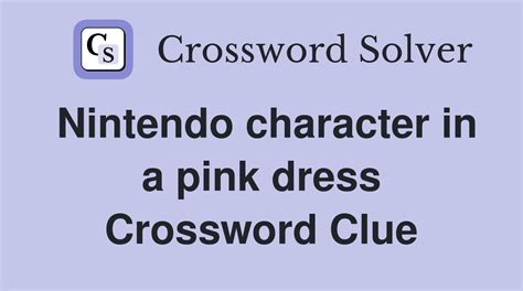 nintendo character in pink dress|character in pink dress crossword.